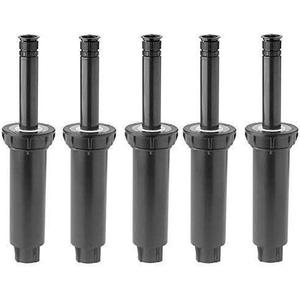 Rain Bird 1804VAN 1800 Series Professional 4 Inch Pop Up Sprinkler Head, 5 Pack - Lawn Sprinkler with Adjustable 0-360 Degree Arc Nozzle Pattern, Up to 15 Ft Spray Distance, 1/2 in NPT Threaded Inlet