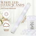 Abbylike 61 Pcs Let Love Glow Dance Floor Props Wedding Basket Set Include 60 Pcs White Glow Sticks and a 15.75'' Large Wedding Basket for Reception Dance Floor Party Rehearsal Dinner Decoration