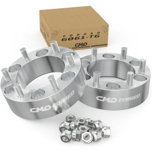 6x5.5 Wheel Spacers Forged 2 Inch (50mm)Compatible For GMC Jimmy C15 K15 K1500 K1500 Suburban, Chevy Blazer K1500, For Jeep Cherokee, International Scout (2pc 108mm 7/16-20 Studs) 6x139.7 Spacer (Silver)