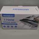 1700W Steam Iron for Clothes 20s Fast Heat-up, Non-Stick Ceramic Soleplate, 14.07oz Large Water Tank, Auto-Off, Burst Steam, Self-Cleaning, roning Clothes for Home