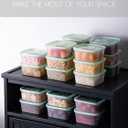 LivLab Mker 20 PCS Food Storage Containers with Lids - Reusable Meal Prep Containers Bpa-Free Freezer Lunch Boxes for Leftovers, Snack, Fruits, Salad - 10Sets | 20 fl oz | 2.5 Cups