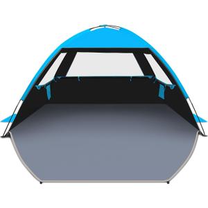 Gorich Beach Tent Sun Shelter for 3 Person with UPF 50＋ UV Protection, Lightweight & Easy Setup Beach Shade Canopy, Portable Beach Shade Tent Beach Cabana