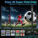 TV Antenna Indoor for Local Channels, 2026 Antenna for Smart TV with Strong Magnetic Base, Long Range Reception HD Digital Antennas, 16.5ft Long Cables, Supports 4K 1080P