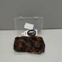 2PCS Messy Bun Hair Piece Tousled Updo with Tendrils Wavy Curly Hair Bun Scrunchies Ponytail Extension Elastic Band Hairpieces For Women (Dark Brown Mix Light Auburn)
