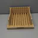 Bamboo Bread Slicer for Homemade Bread - Large 10.5″ Bread Slicing Guide, Stable Bread Cutter for Artisan & Sourdough Rounds Loaves, Practical Gift for Families (No Knife)