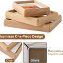 4x6 Natural Wood Picture Frame, Handmade Beech Wood Photo Frame, Display 3x4 Picture with Mat or 4x6 Without Mat, Tabletop Display and Wall Hanging