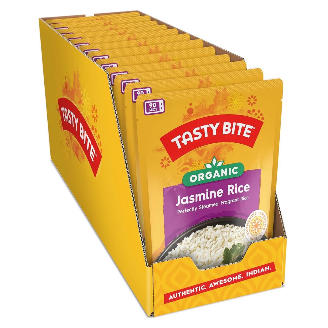 Tasty Bite Jasmine Rice, Microwaveable Cooked Rice, 8.8 Ounce (Pack of 12)(BB: 08/2026)