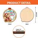 Bear Christmas Ornaments, Bear and Snow Woodland Decoration, Woodland Animals Wooden Hanging Ornaments for Christmas Tree, Keepsake Gifts for Bears Lovers, Men, Women, Wish You A Beary Merry Christmas