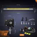 Nilight LED Light Bar with Amber DRL 30 Inch 120W Single Row Offroad Light Anti-Glare Flood Spot Combo LED Driving Bar IP68 w/ 14AWG DT Wiring Kit for Pickup Truck SUV ATV UTV Boat 4x4