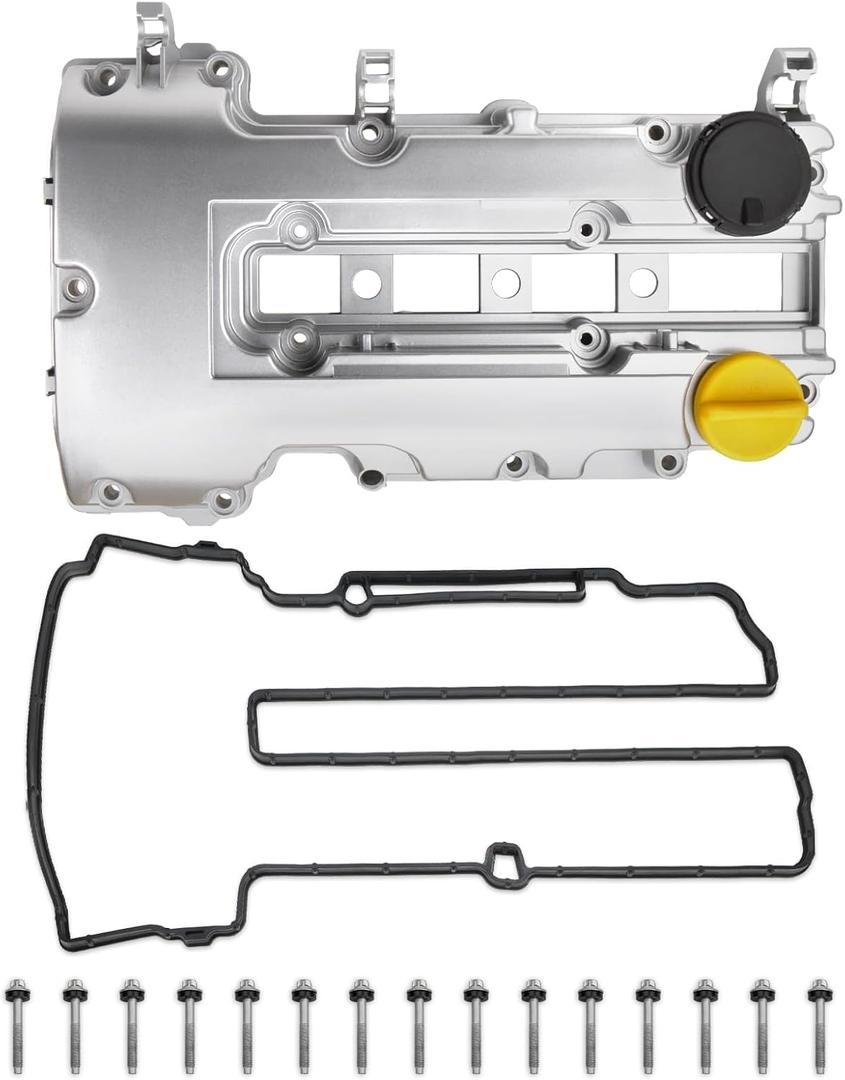 MITZONE Upgrade Aluminum Valve Cover Compatible with Chevy Cruze Sonic Trax Volt Buick Encore Cadillac ELR 2011-2019 1.4L White