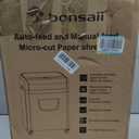 Bonsaii Paper Shredder for Office, 120-Sheet Autofeed Heavy Duty Shredder for Home Office Use, 30 Minutes/Micro Cut/P-4 High Security Level/6 Gallon Large Bin