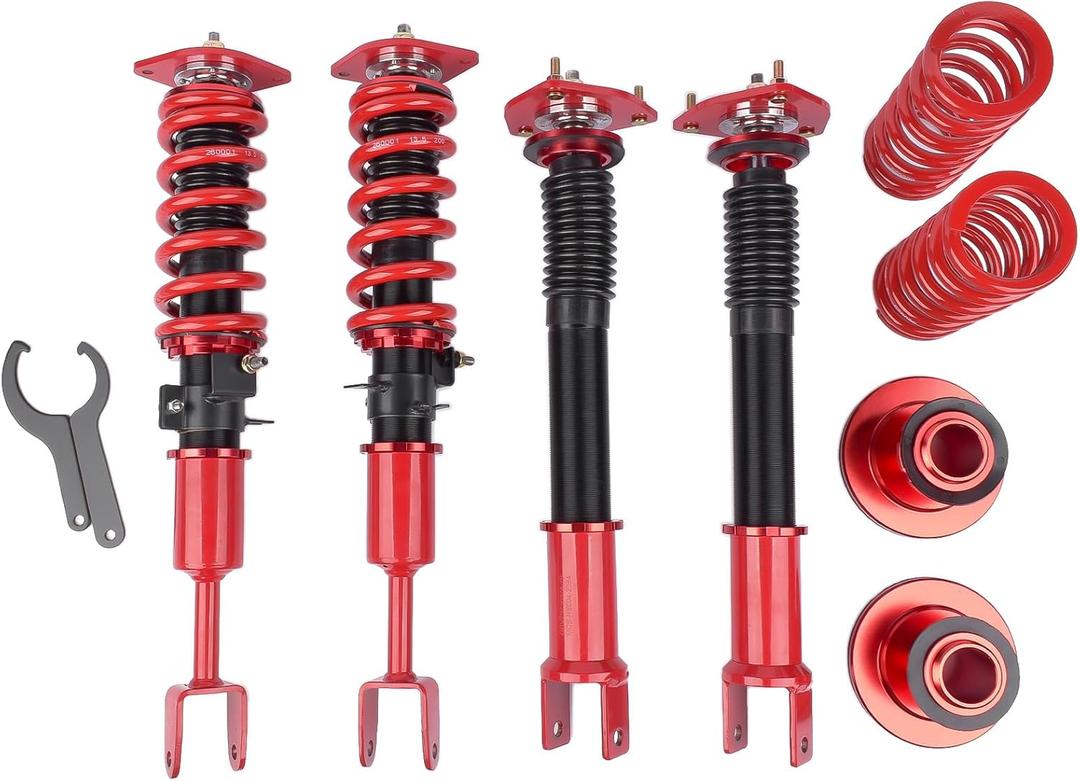 GELUOXI Height Adjustable Coilover Suspension Shock Absorber Lowering Kit Replacement for 2003-2008 Nissan 350Z Infiniti G35 RWD Coilovers Springs Struts