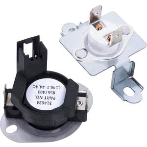280148 Dryer Thermal Cut Off Kit by BlueStars - Includes 8557403 Thermostat & 8318314 Thermal Fuse - Compatible with Whirlpool Kenmore Maytag Dryers - Replaces 280148VP 1175772 AP3874047 PS991443