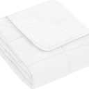 yescool Weighted Blanket (5 lbs, 36" x 48", White) Cooling Heavy Blanket for Sleeping Perfect for 40-60 lbs, Breathable Blanket with Premium Glass Bead, Machine Washable