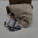 Sealy Electric Blanket Wearable with Foot Pocket, Electric Snuggle Blanket with Sleeves, Flannel & Sherpa Heating Throw with 6 Heat Settings & 2-10 Hours Auto Shut Off, 50 * 70"+18" Beige