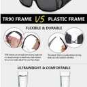 Polarized Sunglasses Fit Over Glasses for Men Women, Wrap Around Sun Glasses for Driving Fishing UV400 Protection