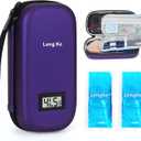 YOUSHARES Insulin Cooler Travel Case with 2 TSA Approved Ice Packs, Diabetic Medication Cooling Bag with Temperature Display, Refrigerated Insulated Storage Kit for Insulin Pen and Diabetes Supplies