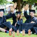 6 Set Graduation Gifts for Her Him Graduation Drinking Glass Cups the Tassel Was Worth the Hassle 16 oz Glass Cup with Lid Straw for Women Men College High School Master Degree (White)