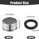 2 x 10pcs Faucet Aerators kit, Bathroom Brass 15/16 Inch Tap Filter with 10 Washers Sink Aerator Replacement Faucet Aerators Kitchen Faucet Aerator for Moen