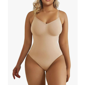 SHAPERX Women's Shapewear Bodysuit Tummy Control Body Shaper Seamless Sculpting Snatched Waist Body Suit, L/XL