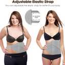 Castor Oil Pack Wrap, 8 Pcs Organic Cotton Castor Oil Pack Kit for Liver Detox, Stomach, Belly, Neck, Breast, Knee - Reusable Pads Kit for Hot/Cold Compress with Adjustable Elastic Strap (Gray)