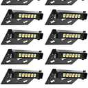 DOREIO 3W Retaining Wall Lights 4 inch LED Hardscape Lighting Low Voltage Landscape Paver Lights 12V 24V Step Lights Outdoor IP66 Waterproof 3000K Soft White Deck Lighting, Pack 8