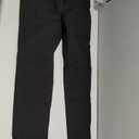 Plaid&Plain Men's Black Slim Fit Dress Pants  4-Way Flex Stretch Suit Pants 32W×28L