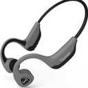 Tayogo Bone Conduction Headphones, Wireless Bluetooth Bone Conducting Earbuds, Open Ear Headset with Mic, for Running, Cycling, Yoga-Grey (Almost Like-New)
