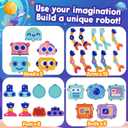 Robot Toys for Kids 3-5,Montessori Wooden Learning Toy with Take Apart Features Robots,STEM Educational Play Fine Motor Games for Toddler Boys Girls