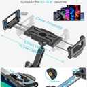 Tablet Pillow Stand with Storage Liner - Leatherette, Stable Support for 6.1-15.6 Inch Devices, Waterproof & Foldable for Sofa/Bed/Floor, Fit Thickness Case for iPad Pro/Air/Mini, Galaxy Tab