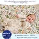TotAha Crib Sheets for Boys Girls, Premium Soft Crib Mattress Fitted Sheet, Super Stretchy Jersey Knit Baby Sheets, Silky Comfort Baby Bed Sheets 28x52x9 Extra Deep Pocket, 2 Pack (Happy Zoo & Jungle)