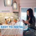 1 Set Oval Glass Lamp Shade 7.5" High x 4.7" Diameter Glass Pendant Lampshade Compatible with E26 Light Fixtures Lampshade Replacement for Kitchen Island Ceiling Pendant(Black Seeds)