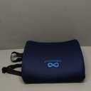 Everlasting Comfort Lumbar Support Pillow for Office Chair - Memory Foam Back Cushion for Car Seat - Promotes Better Posture, Back Pain Relief - Ideal Gaming and Desk Chairs Work and Home Essentials (F. Navy Blue)