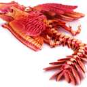Feathered Wyvern Dragon, 3D Printed Dragon, Articulated Dragon, Fidget Dragon, 3D Printed Toys, Desktop Pet (Infernostride)