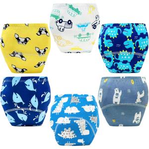 Upairy Training Pants for Girls, Boys, Toddler Potty Training Underwear, Leakproof Reusable Kid Confident Panties, Children's Potty Underwear 100% Cotton for 2T-6T(6PCS, M)