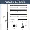 DIIG Sliding Door Security Bar, 17.7-50.5inch Heavy Duty Adjustable Sliding Patio Door Lock Bar with Rubber Tips,Diameter 1inch Window Security Bar for Home Apartment Travel Children Women (Black)