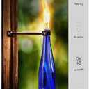 LANMU Wine Bottle Torch Kit, Outdoor Patio Wall Mount Holder with Wick, Porch Whiskey Bottle Hardware Kit, DIY Homemade Decor
