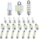 Car Led Bulb, Led Combination Set of 24 Sets, Used for Car Interior/Indoor Map Dome/ Trunk / License Lights (White)
