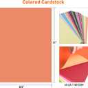 MAXECHO 8.5" X 11" Colored Cardstock Bulk 100 Assorted Sheets in 50 Colors Construction Paper Card Stock Printer Paper for DIY Crafts, Party Decorations, Cricut, 180 GSM/65 LB