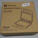 Aigostar Sandwich Maker, Non-Stick Panini Press Sandwich Maker Breakfast Grilled Cheese Maker, Stainless Steel Tostadora de Pan