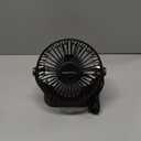 SWEETFULL 6.5 Inch USB Small Desk Fan, 3 Speeds Quiet Portable Desktop Table Fan, 360 Adjustment Personal Mini Fan for Home Office Car Outdoor Travel (Black wood Grain)