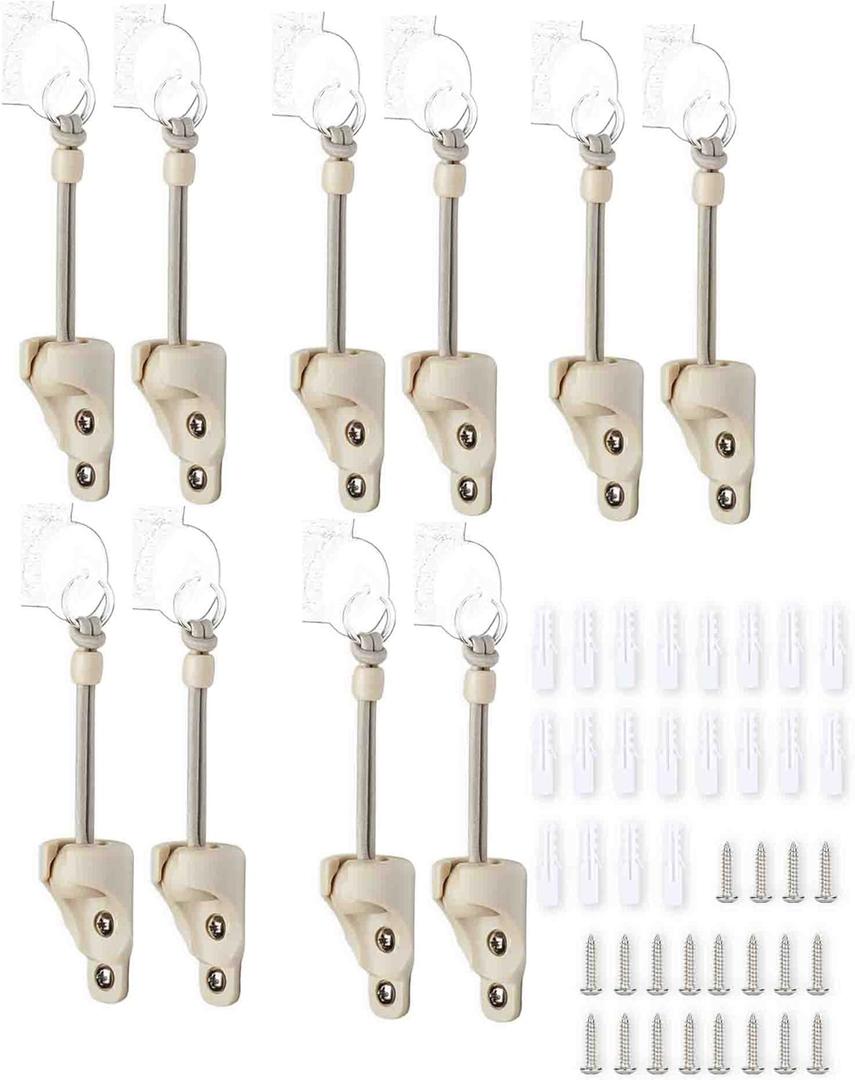 Bungee Kit for Coolaroo Outdoor Roller Sun Shade Replacement Parts,Shade Tie Downs(5set,Begie) (Beige)