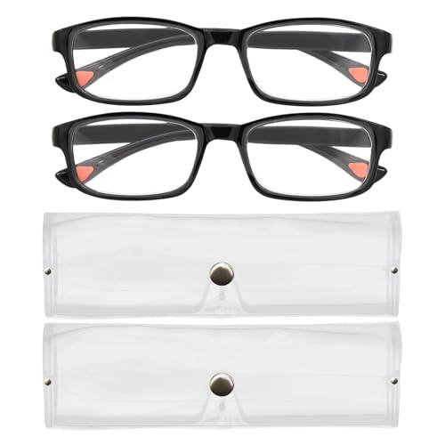 2 Pcs Auto Focus Glasses, Automatic Zoom Reading Intelligent Self Adjusting Presbyopia Anti-Blue Light Glass Adjustable Presbyopic Color-Changing Smart Look Far And Near For Men Women(Black)