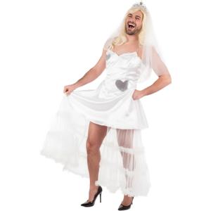 Fun Shack Bride Groom Costume - Adult Mens Wedding Dress, Funny Costume (Medium)