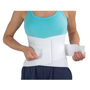 MABIS Lumbar Support Brace, Unisex Lower Back Support Brace, Adjustable Lumbar Support, White