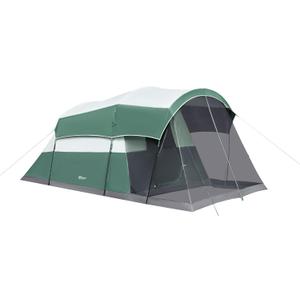 PORTAL 6 Person Family Camping Tent with Screen Room, Water Resistant Big Tunnel Tent with Rainfly, Large Family Tent for Outdoor Camping, Party (Green)
