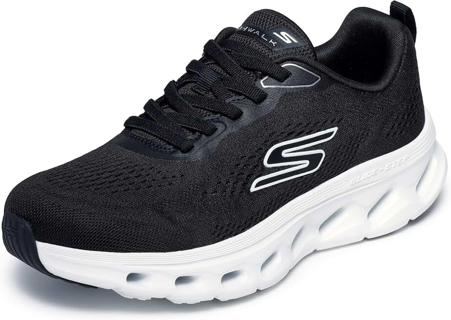 Skechers Women's Go Walk Glide Step 2.0 Kristee Sneaker, Black/ White, 8.5