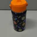 Fimibuke Kids Insulated Water Bottle, 14oz BPA FREE 18/8 Stainless Steel Travel Tumbler Double Wall Vacuum Leak Proof Kids Cup with Straw Metal Water Bottle for School Boys Girls(1 Pack, Space)
