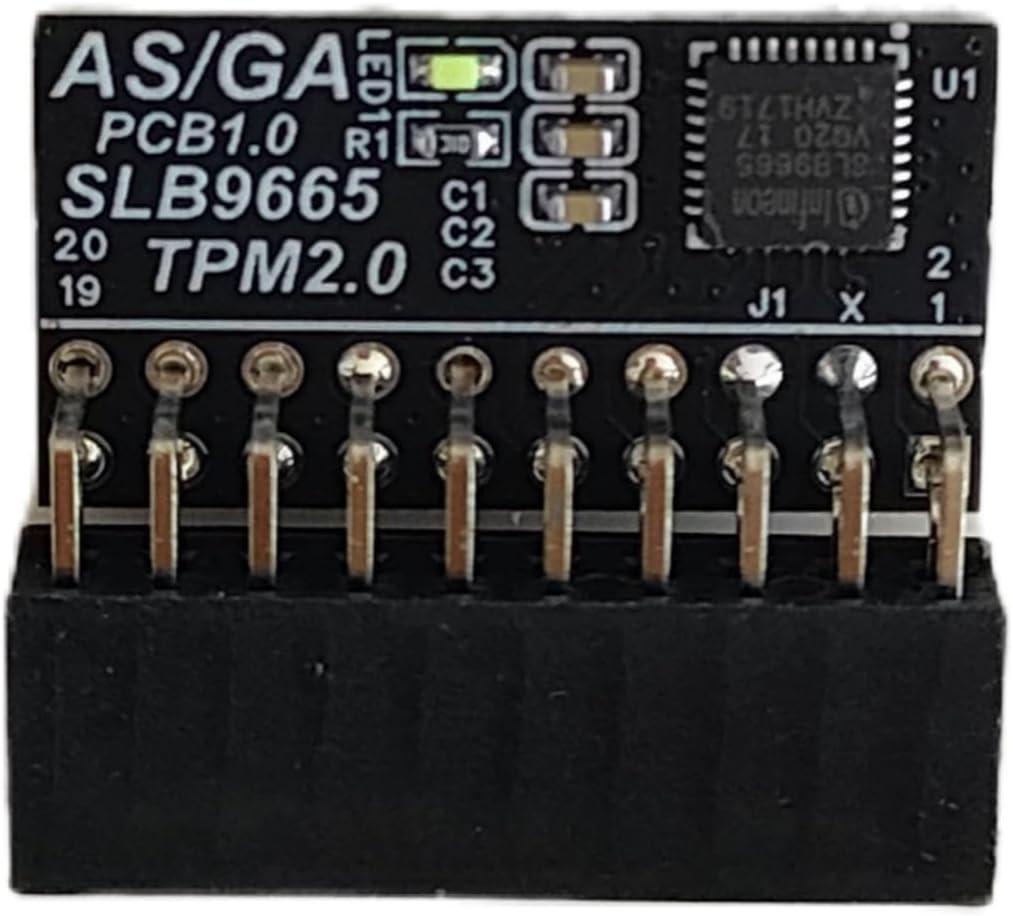 Yeiwenl TPM 2.0 Encryption Security Module with 20-1 pin Compatible with Windows 11 for GIGABYTE Motherboard/ASUS Motherboard