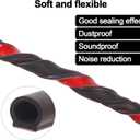 33Ft Weather Stripping, Weather Stripping Door Seal for Door Frame/Window Seal, D Shape Door Seal Strip Self-Adhesive Backing Seals Large Gap (from 5/16 inch to 11/20 inch)